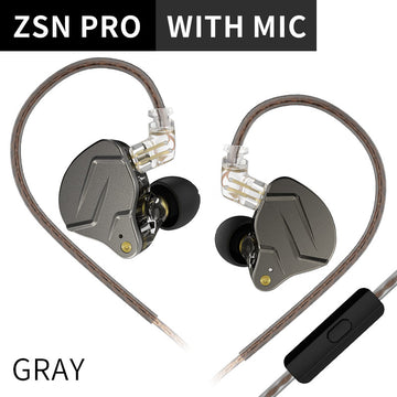 【KZ ZSN Pro】Hybrid 1DD 1BA In Ear Monitors IEM Earphones Wired Gaming Earbuds - KEEPHIFI