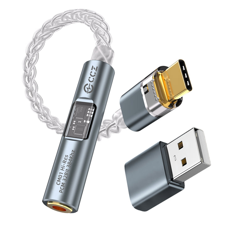 【CCZ CM01】Portable DAC and Headphone Amplifier, Hi-Res Certified, DAC Chip CX31993