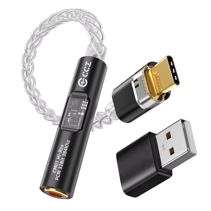 【CCZ CM01】Portable DAC and Headphone Amplifier, Hi-Res Certified, DAC Chip CX31993