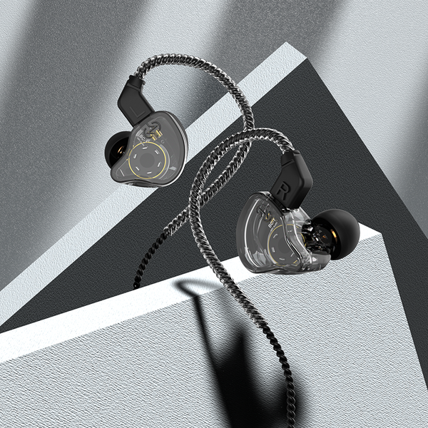 Clear Black CCZ Melody earphone hanging 
