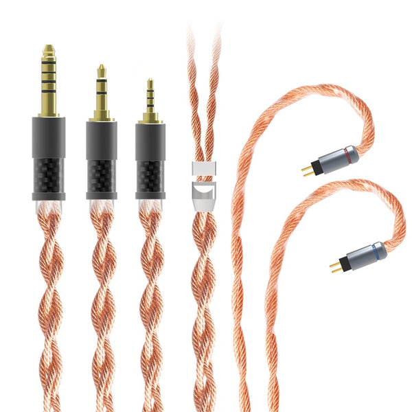 Kbear Inspiration-C 4 Core Upgrade 4n Single Crystal Cobre Litz Litz Cable Cable 560 Strands 2.5 / 3.5 / 4.4mm Tipos de enchufe