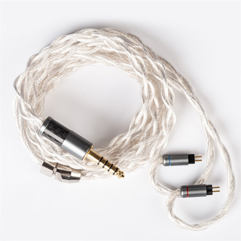 【KBEAR Inspiration-S】 4 Core 4N Single Crystal Copper Silver Plated Upgrade Cable With Woven Litz Structure Total in 560 Strands