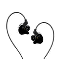 Black CCZ Melody earphone in white background