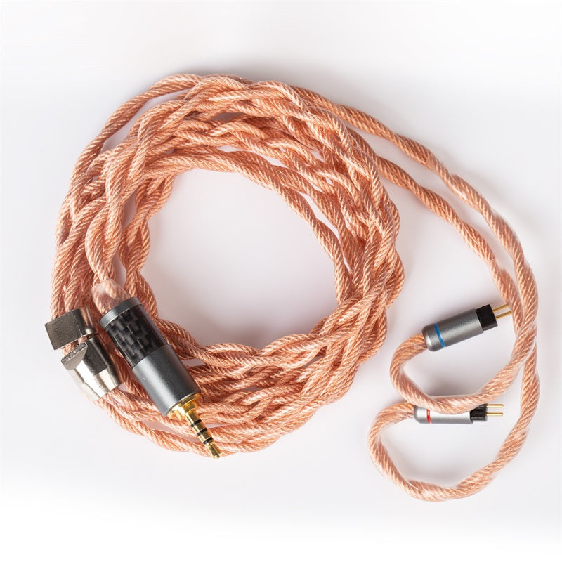 KBear Inspiration-C 4 Noyau de noyau 4n Câble de cuivre Single Cuivre Câble Litz Structure de 560 Strands 2.5 / 3.5 / 4.4mm Types de plug
