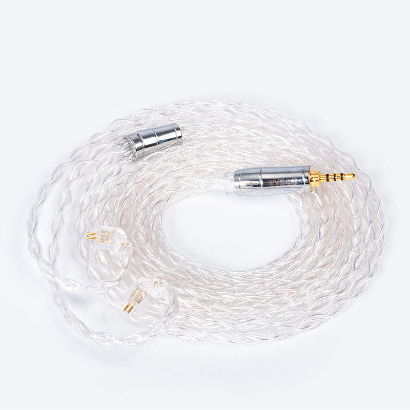 【KBEAR Limpid Pro】 8 Core Pure Silver Cable|Free Shipping