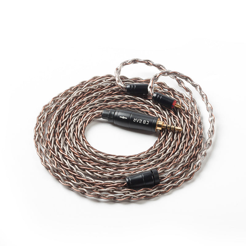 KBEAR RHYME 8 CORE UPCOCT Cable de cobre único 2pin / MMCX / QDC / TFZ con cable de auricular de 2.5 / 3.5 / 4.4 Cable de auriculares Kbear Kbear KS2