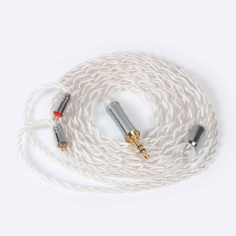 Tri à 4 câbles à base de cuivre à haute pureté 5n à haute pureté 5n 2pin / mmcx / QDC / TFZ avec connecteurs 2.5 / 3.5 / 4.4