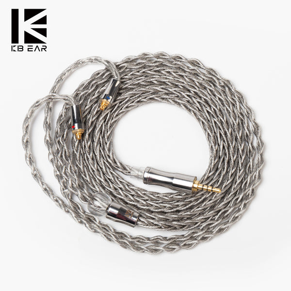 【KBEAR Wide】8 core Graphene Single Crystal Copper Plated with Silver Cable
