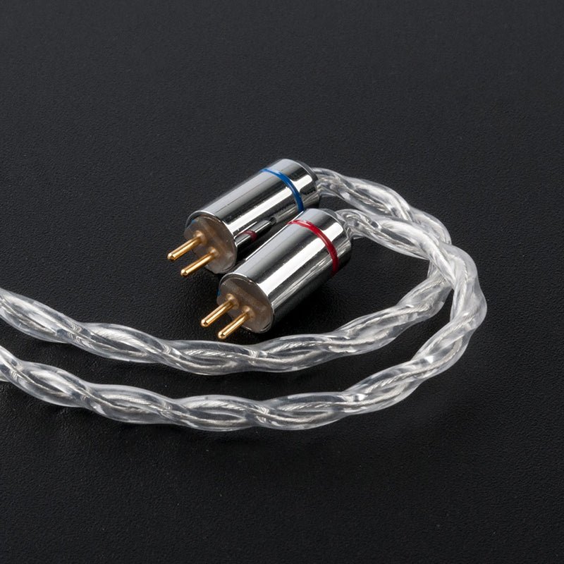【KBEAR Limpid】4 Core 4N 99.99% Purity silver earphone cable|Free Shipping