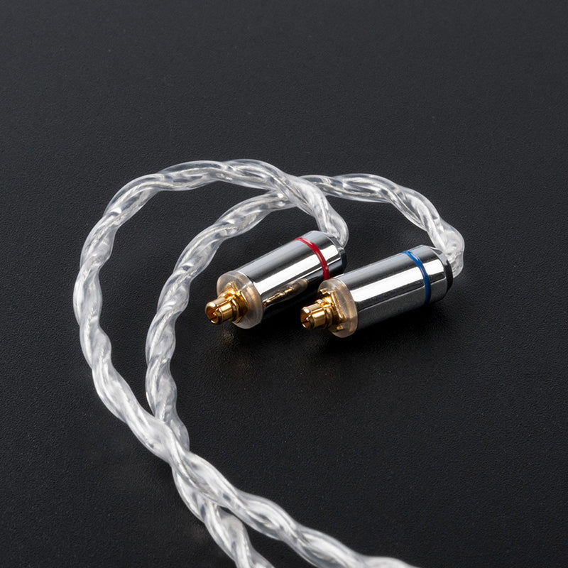 Kbear Limpid 4 Core 4n 99.99% Pureza Cable de auricular de plata 3.5 / 2.5 / 4.4mm MMCX / 0.78mm 2pin / QDC / TFZ para ZSX C12 ZSN PRO ZSX BLON BL-03
