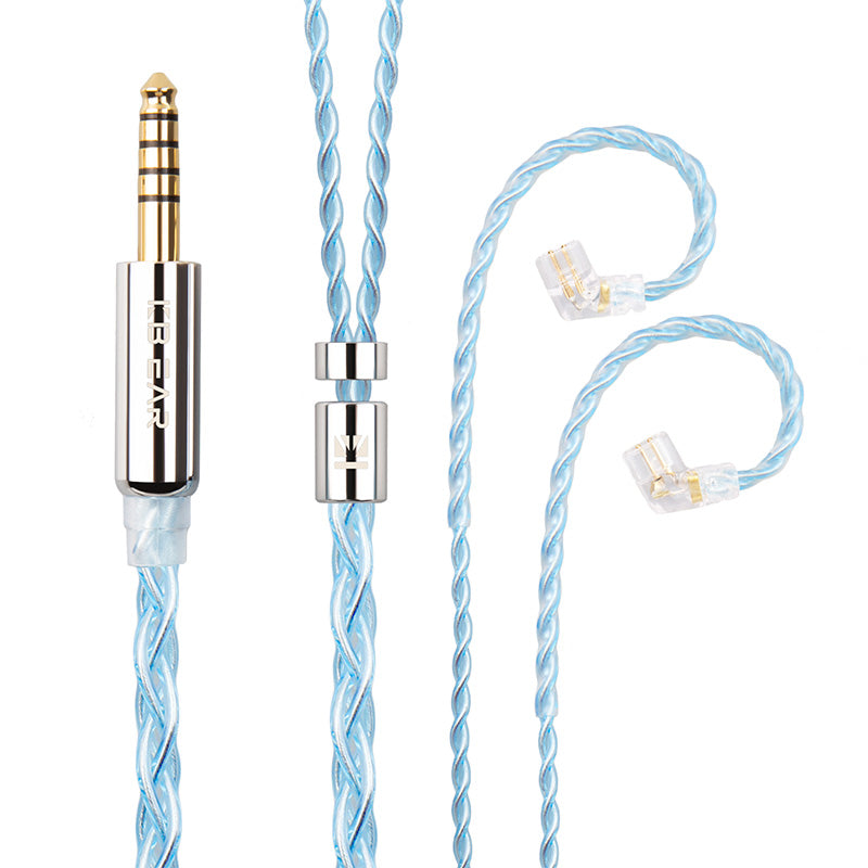 【KBEAR ST6 】Headphone Audio Cable 2PIN/MMCX/QDC Available 2.5MM/3.5MM/4.4MM Plug 4 Core 4N Sliver-plated OFC Upgrade Earphon Cable