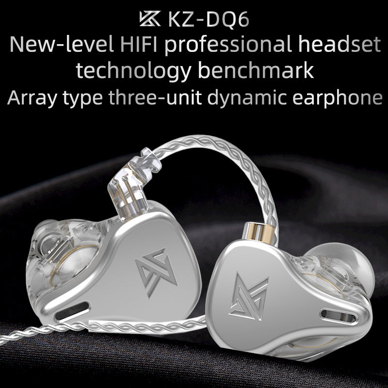 【KZ DQ6】3DD Dynamic Drive Unit In Ear Earphones | Free Shipping
