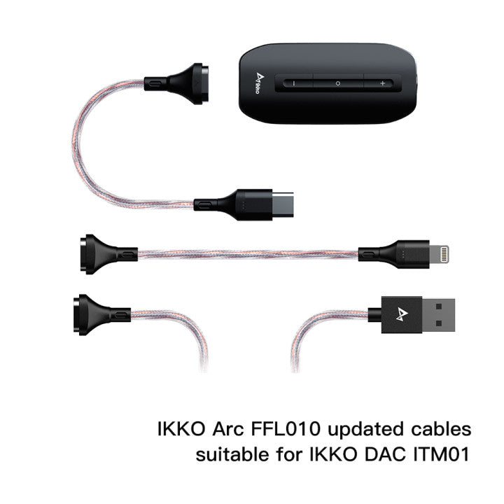 【IKKO Arc FFL010】4-strand 12-core single crystal copper silver-plated Magnetic Upgraded Cable | Free Shipping