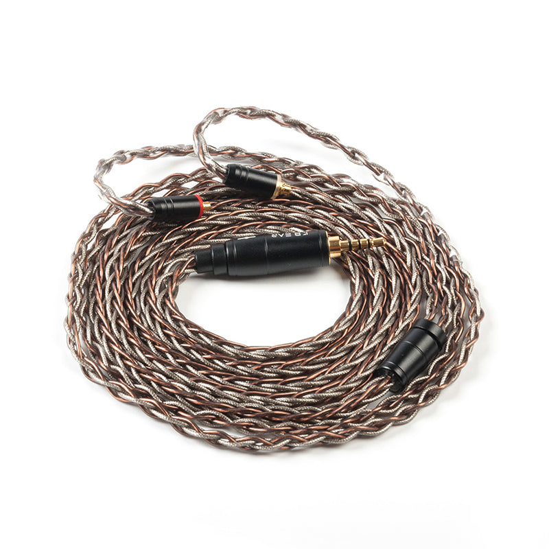 Kbear Rhyme 8 Câble de cuivre à code à cristal de noyau 2Pin / mmcx / QDC / TFZ avec 2.5 / 3.5 / 4.4 Connecteur de matériau Câble d'écouteur Kbear KS2